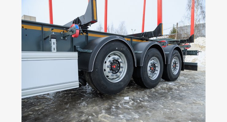 Полуприцеп-сортиментовоз BRAVER BC-310D — осевая группа