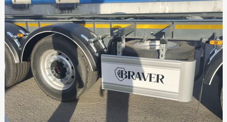 Полуприцеп-контейнеровоз BRAVER BK-440D — ящик и колесная группа
